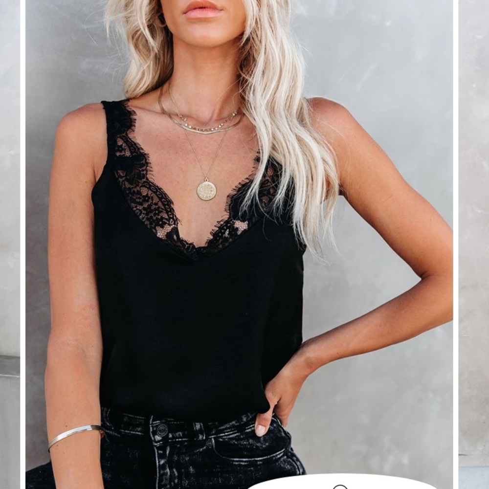 VICI Donatella Satin Black Lace Bodysuit